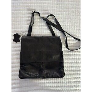 Dias genuine solid black leather purse